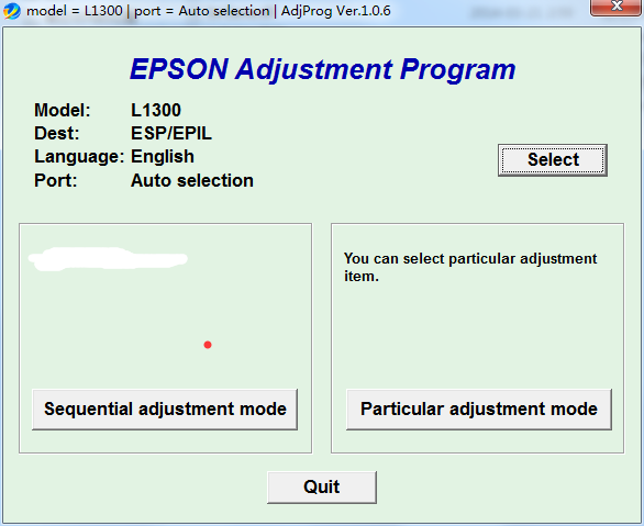 爱普生清零软件EPSON_L1300
