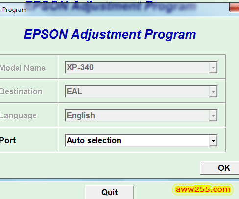 爱普生XP-340 清零软件 含图解