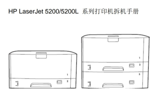 惠普 HP LaserJet 5200 5200L打印机中文维修手册和拆机手册